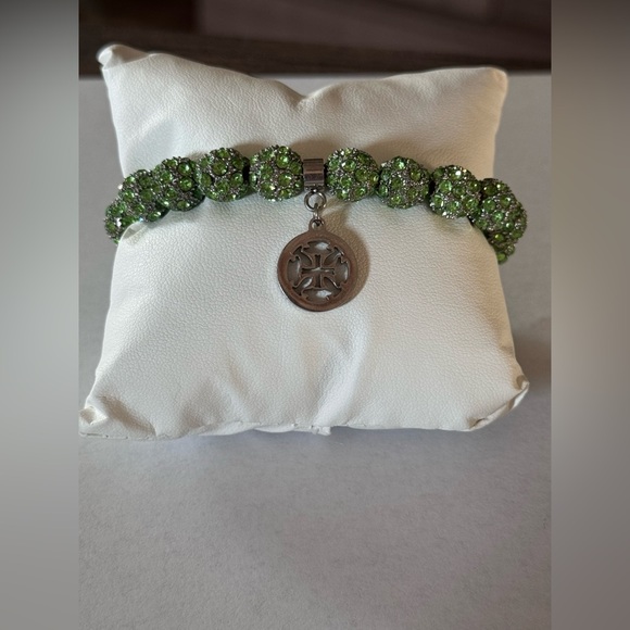 Rustic Cuff Lime Green Emerson Beaded Bracelet - Picture 2 of 6